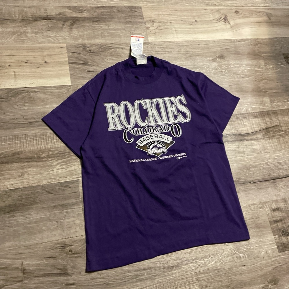 Colorado Rockies Purple Graphic Baseball NWT 1993